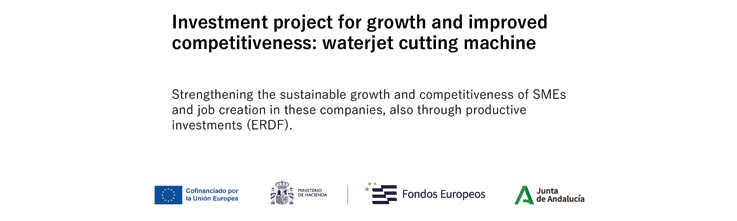 Investment project for growth and improved competitiveness: waterjet cutting machine
