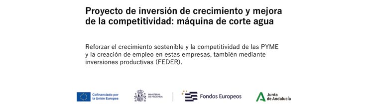 Proyecto de inversión de crecimiento y mejora de la competitividad: máquina de corte agua