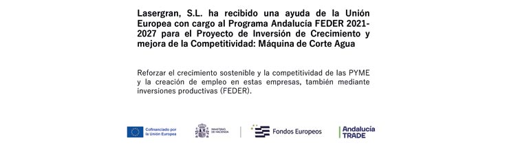 Proyecto de inversión de crecimiento y mejora de la competitividad: máquina de corte agua